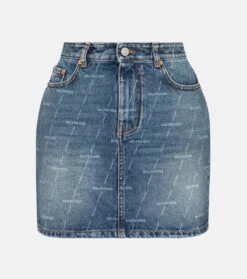 Balenciaga Bedruckter Jeansrock