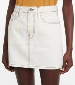 Minirock Aus Denim -Odabashsa Geschaft P00567812 d1