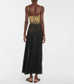 Versace Plissierter Maxirock -Odabashsa Geschaft P00574215 b2