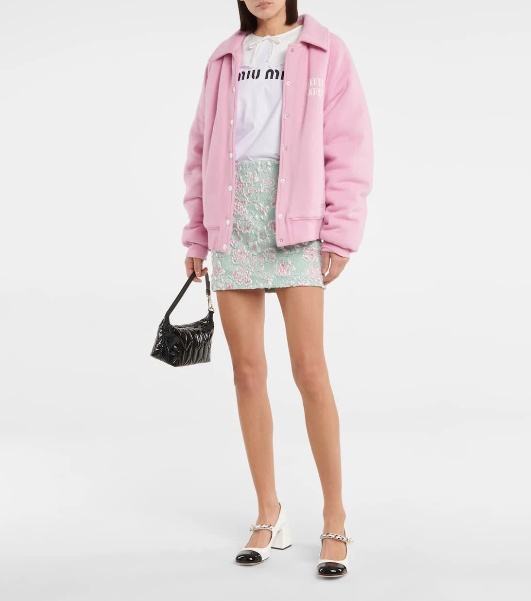 Miu Miu Minirock Aus Brokat 2 Miu Miu Minirock Aus Brokat – Bild 2