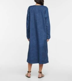 Valentino Midikleid Aus Denim -Odabashsa Geschaft P00633779 b2