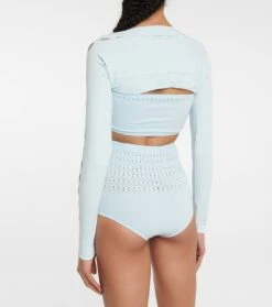 ALAIA Bolero Aus Tech-Material -Odabashsa Geschaft P00634536 b2