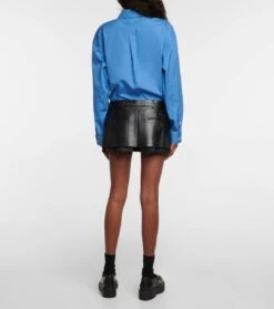 Miu Miu Low-Rise-Minirock Aus Leder -Odabashsa Geschaft P00654540 b2