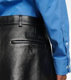 Miu Miu Low-Rise-Minirock Aus Leder -Odabashsa Geschaft P00654540 d2