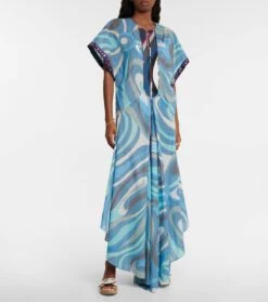 Bedruckter Kaftan Aus Baumwolle -Odabashsa Geschaft P00684614 b2