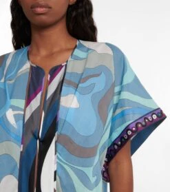 Bedruckter Kaftan Aus Baumwolle -Odabashsa Geschaft P00684614 d2