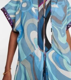 Bedruckter Kaftan Aus Baumwolle -Odabashsa Geschaft P00684614 d3