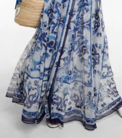 Dolce & Gabbana Maxirock Aus Einem Seidenchiffon -Odabashsa Geschaft P00695998 d2