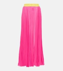 Versace Plissierter Maxirock Greca Border