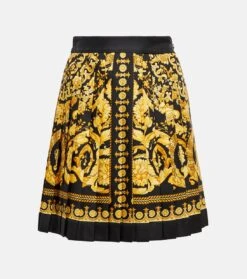Versace High-Rise-Minirock Barocco Aus Seide