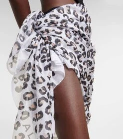 ALAIA Cover-up Aus Baumwolle Mit Leopardenmuster 7 ALAIA Cover-up Aus Baumwolle Mit Leopardenmuster -Odabashsa Geschaft P00700965 d1