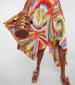 Bedruckter Kaftan Aus Seide -Odabashsa Geschaft P00708230 d2