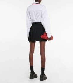 Miu Miu Minirock Aus Wolle Und Mohair -Odabashsa Geschaft P00710208 b2