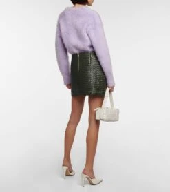 Bottega Veneta Minirock Intrecciato Aus Leder -Odabashsa Geschaft P00735433 b2