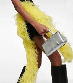 Minirock Aus Strick Mit Federn -Odabashsa Geschaft P00741807 d1