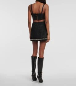 Versace Verzierter Minirock Aus Tweed -Odabashsa Geschaft P00742463 b2