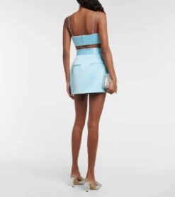 Minirock Lark Aus Crêpe -Odabashsa Geschaft P00744127 b2