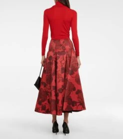 Maxirock Vonda Aus Taft-Faille -Odabashsa Geschaft P00746036 b2