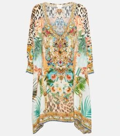 Camilla Verzierter Kaftan Aus Seide