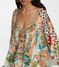 Camilla Verzierter Kaftan Aus Seide -Odabashsa Geschaft P00746250 d1