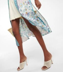 Bedruckter Kaftan Erica Aus Satin -Odabashsa Geschaft P00746489 d2