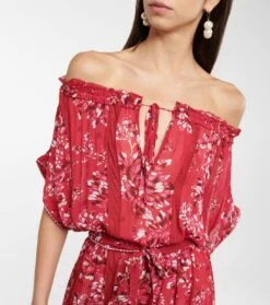 Bedrucktes Maxikleid Attika -Odabashsa Geschaft P00746557 d1