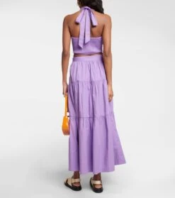 Staud Maxirock Sea Aus Baumwollpopeline -Odabashsa Geschaft P00748981 b2