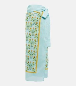 Sarong Lavanda Aus Baumwolle Und Seide