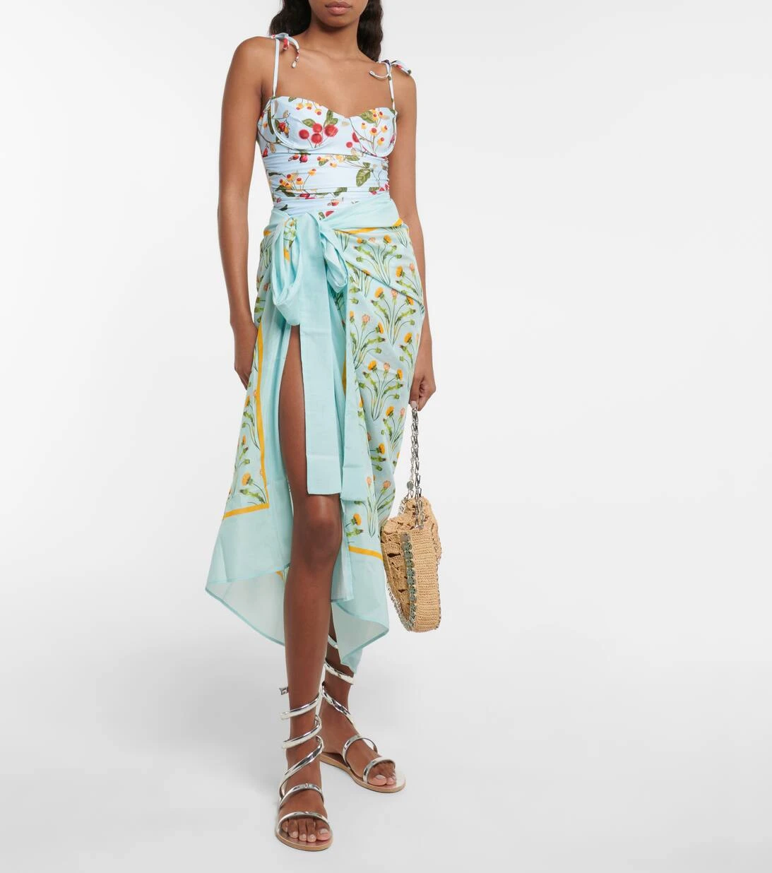 Sarong Lavanda Aus Baumwolle Und Seide 2 Sarong Lavanda Aus Baumwolle Und Seide – Bild 2