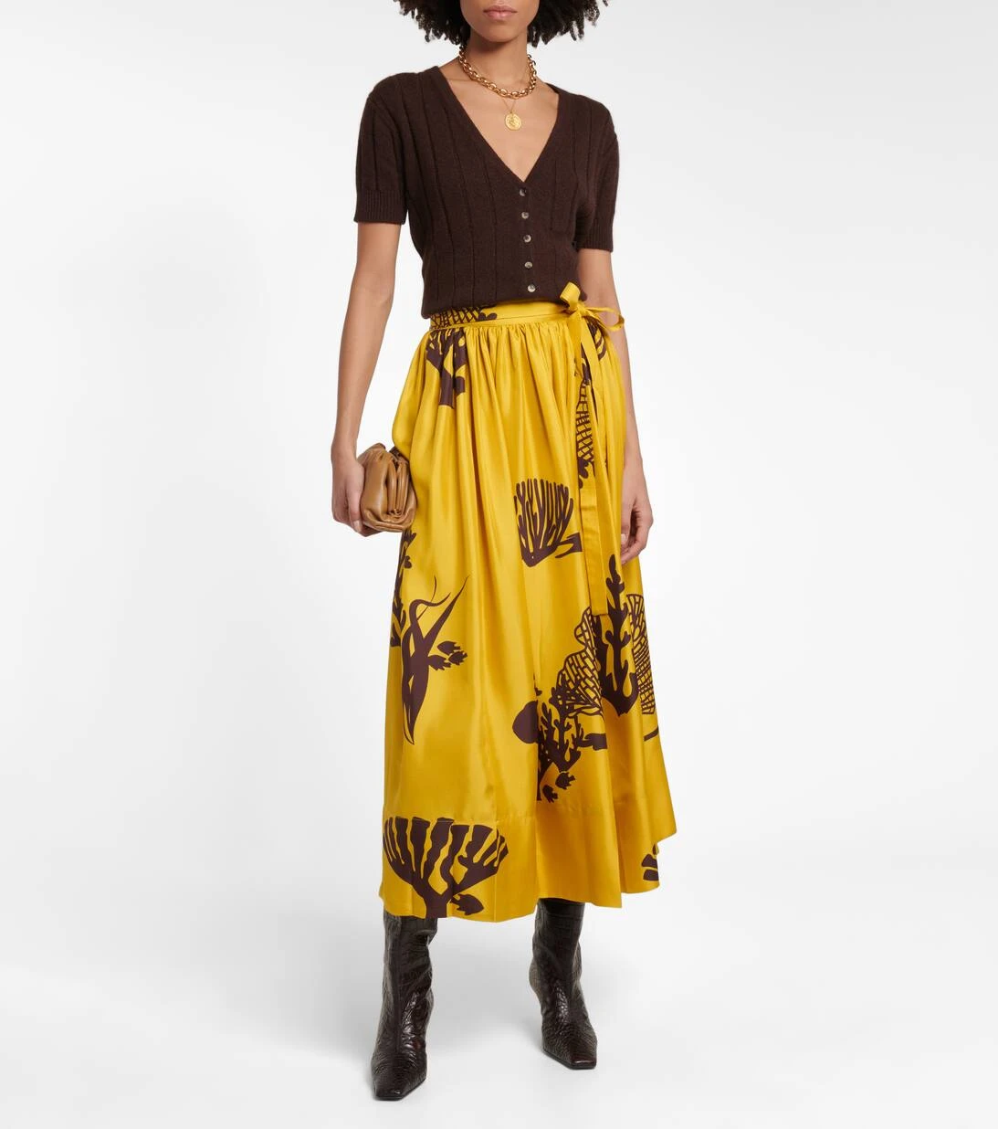 Bedruckter Maxirock Coco Aus Seide 2 Bedruckter Maxirock Coco Aus Seide – Bild 2
