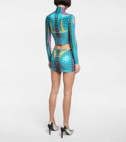 Jean Paul Gaultier Bedruckter Minirock Dots -Odabashsa Geschaft P00750806 b2