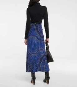 Maxirock Safia Aus Seide -Odabashsa Geschaft P00751567 b2