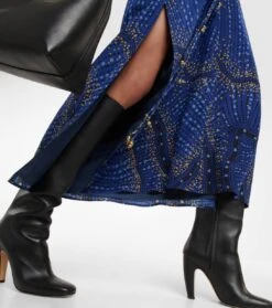 Maxirock Safia Aus Seide -Odabashsa Geschaft P00751567 d2