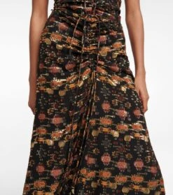 Maxirock Safia Aus Satin -Odabashsa Geschaft P00751573 d1