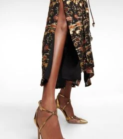 Maxirock Safia Aus Satin -Odabashsa Geschaft P00751573 d2