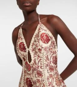 Zimmermann Bedruckter Badeanzug Vitali Keyhole Crochet -Odabashsa Geschaft P00751721 d1