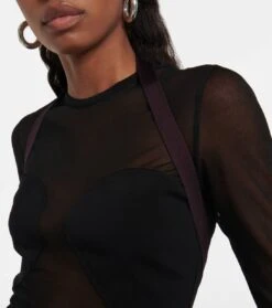 ALAIA Maxirock Harness Aus Jersey -Odabashsa Geschaft P00752627 d3