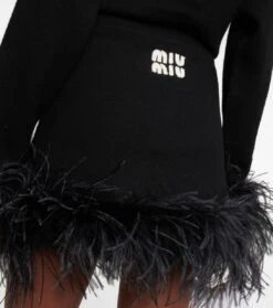 Miu Miu Minirock Aus Einem Kaschmirgemisch -Odabashsa Geschaft P00753178 d2