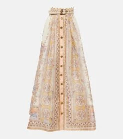 Zimmermann Maxirock High Tide Aus Seide Und Leinen