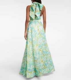 Zimmermann Maxirock High Tide Aus Leinen Und Seide -Odabashsa Geschaft P00753381 b2