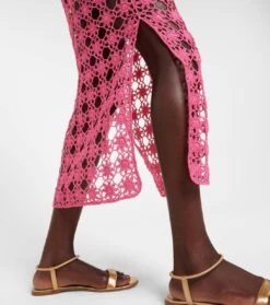 Maxirock Rosette Aus Häkelstrick -Odabashsa Geschaft P00755308 d2