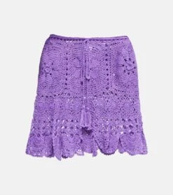 Minirock Aus Häkelstrick