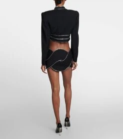 Area Verzierter Minirock Aus Wolle 6 Area Verzierter Minirock Aus Wolle -Odabashsa Geschaft P00755534 b2