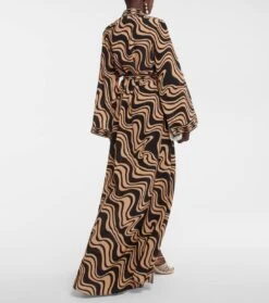 Rebecca Vallance Bedruckter Kaftan Thiago Aus Seide -Odabashsa Geschaft P00755688 b2