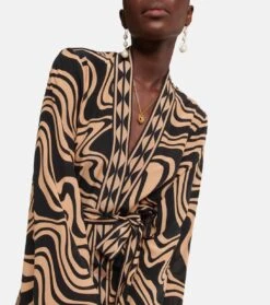 Rebecca Vallance Bedruckter Kaftan Thiago Aus Seide -Odabashsa Geschaft P00755688 d1