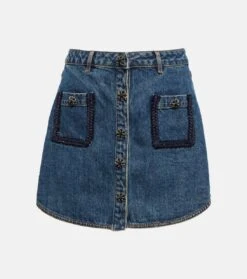 SELF PORTRAIT Verzierter Jeansrock