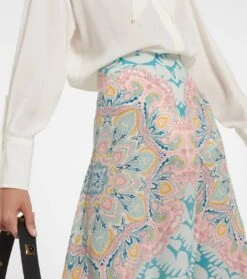 Etro Bedruckter Maxirock Aus Seide -Odabashsa Geschaft P00759702 d1