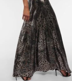 Etro Maxirock Mit Pailletten -Odabashsa Geschaft P00759802 d2