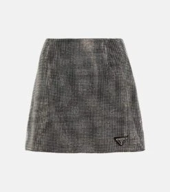 Prada Kristallverzierter Minirock