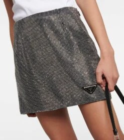 Prada Kristallverzierter Minirock 7 Prada Kristallverzierter Minirock -Odabashsa Geschaft P00759993 d1